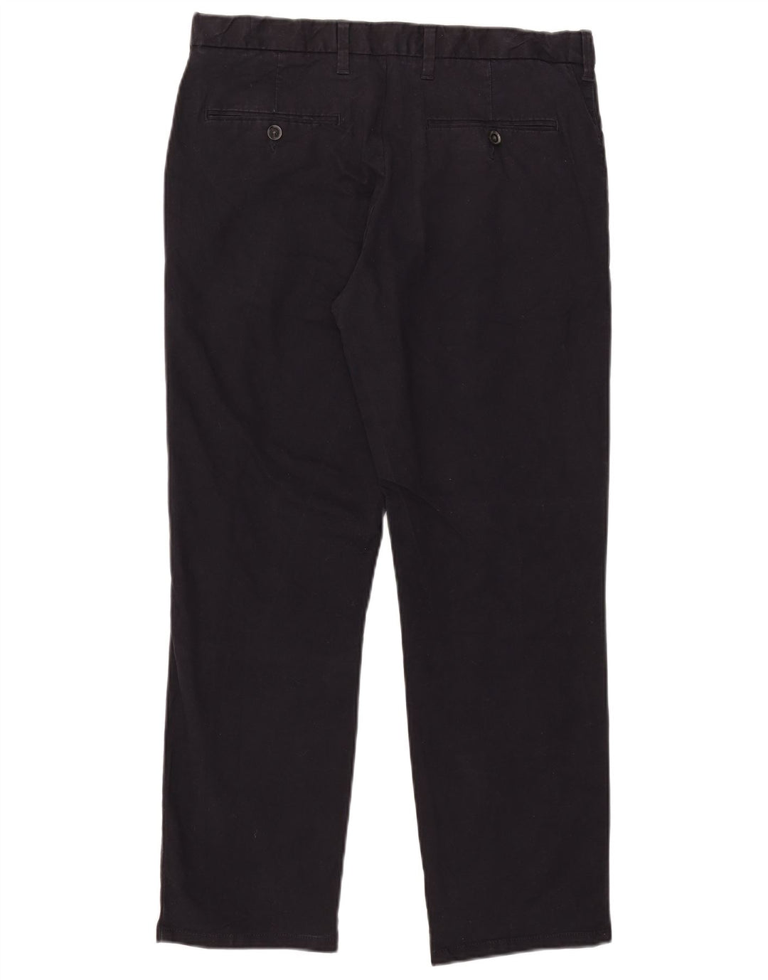 Marks & Spencer Mens Regular Chino Trousers W34 L29 Black Cotton