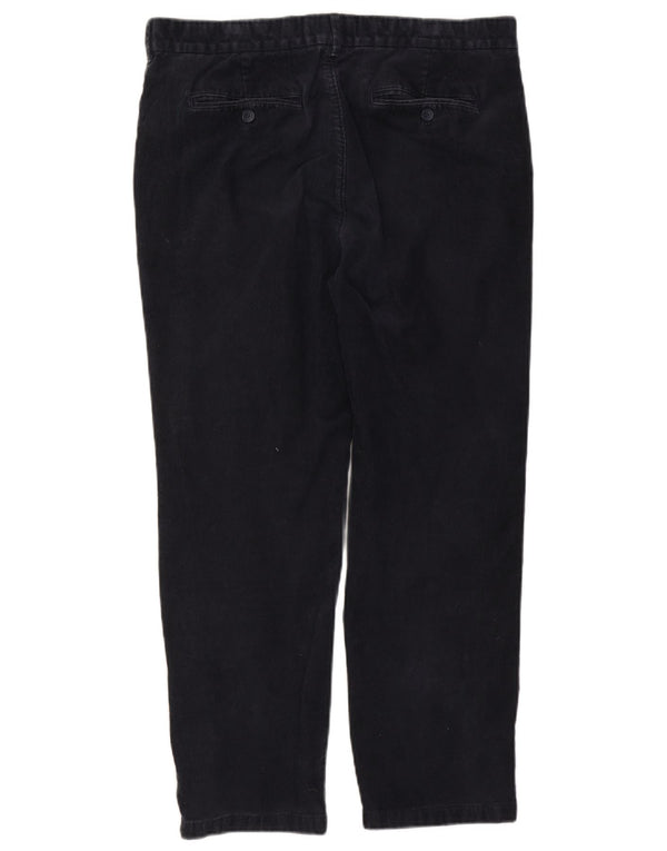 Marks & Spencer Mens Straight Corduroy Trousers W36 L29 Navy Blue
