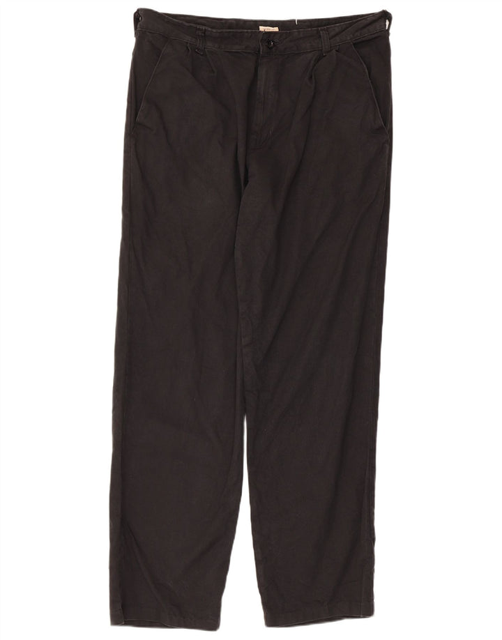 LEE Mens Straight Chino Trousers W34 L29 Black