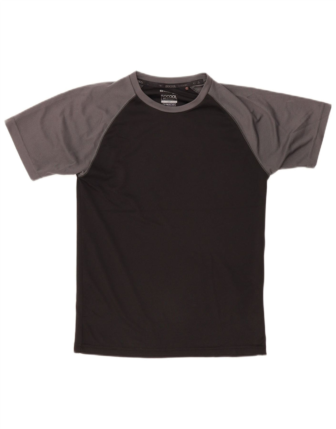 MOUNTAIN WAREHOUSE Mens IsoCool T-Shirt Top Small Black Colourblock