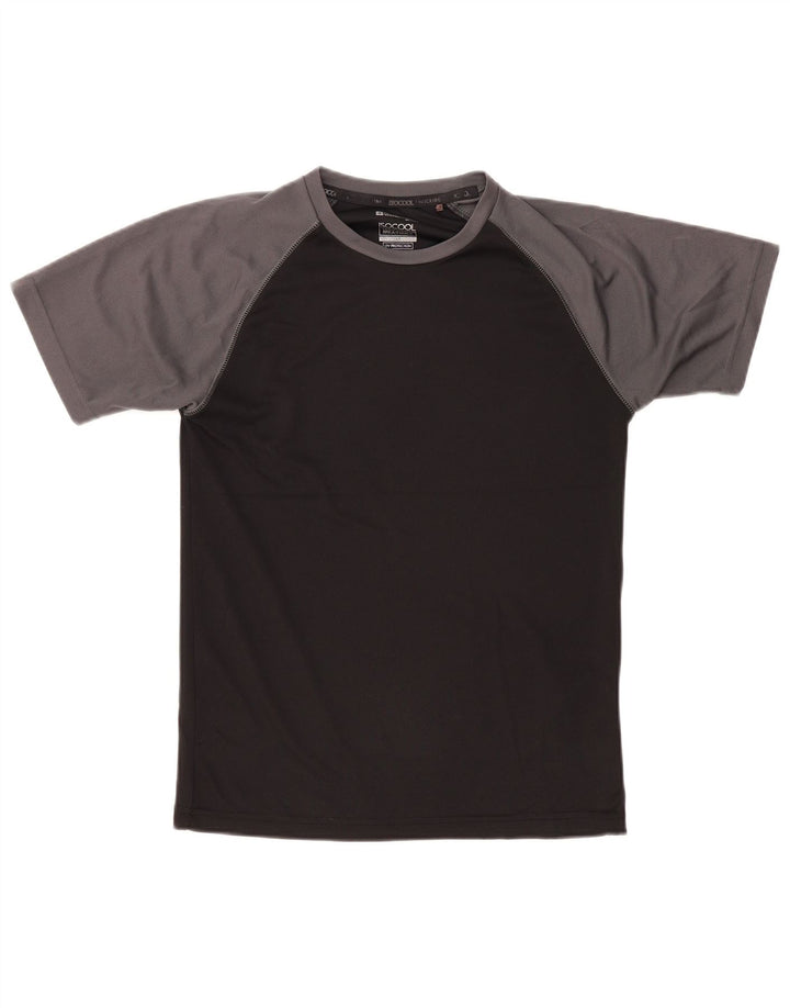 MOUNTAIN WAREHOUSE Mens IsoCool T-Shirt Top Small Black Colourblock