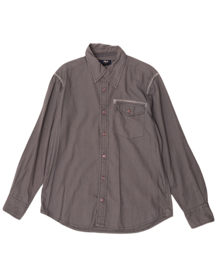 Fila Mens Shirt Medium Grey Cotton