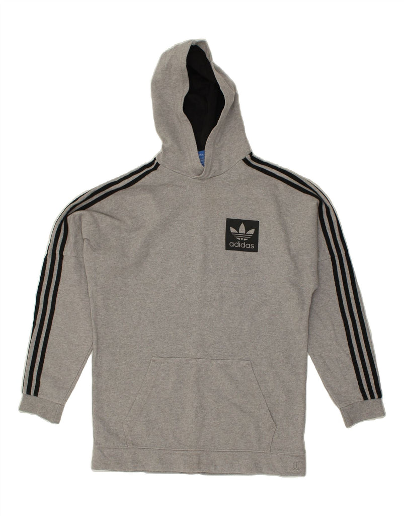 ADIDAS Mens Graphic Hoodie Jumper Small Grey Cotton | Vintage Adidas | Thrift | Second-Hand Adidas | Used Clothing | Messina Hembry 