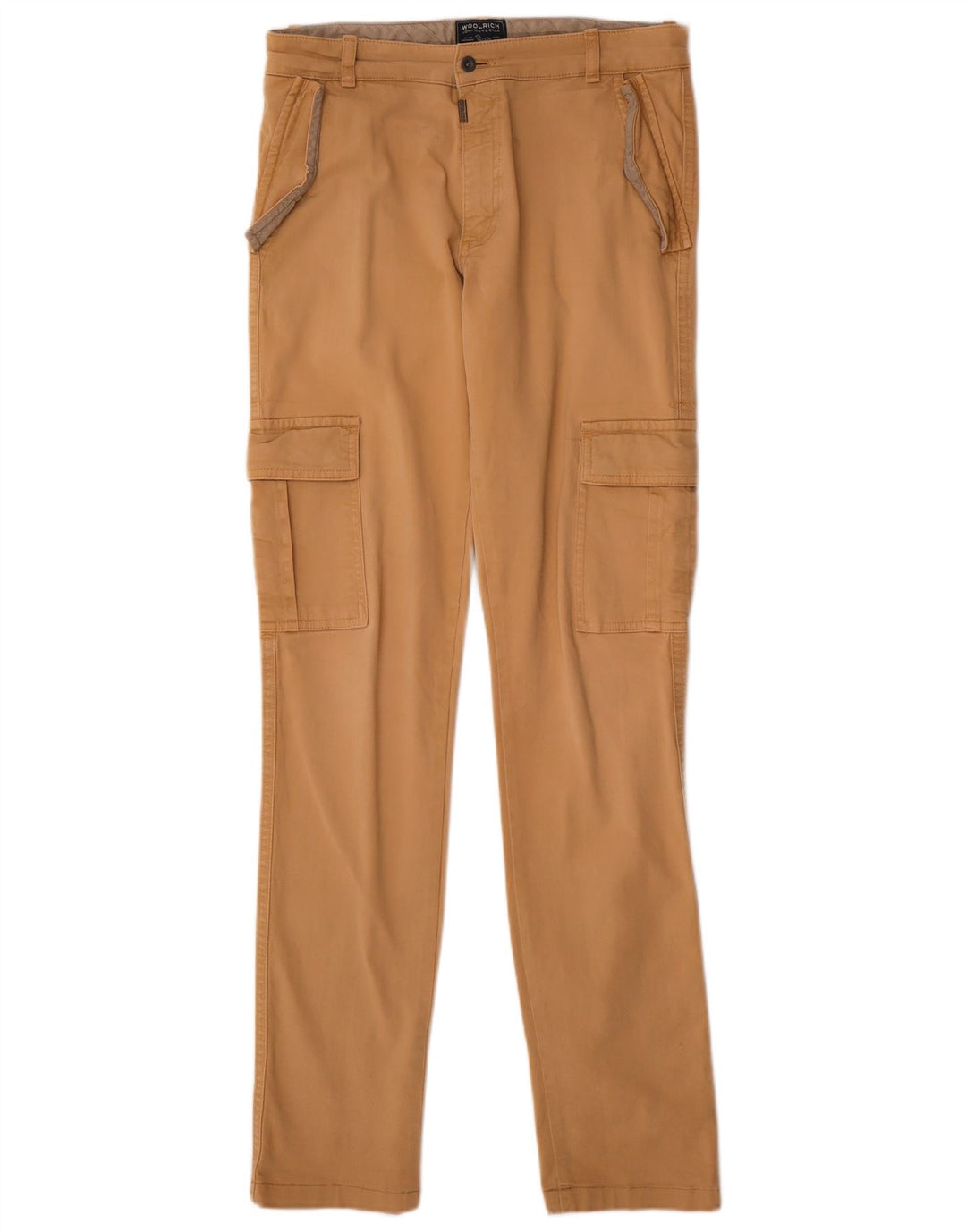 Woolrich Womens Slim Cargo Trousers UK 14 Medium W30 L32 Beige Cotton