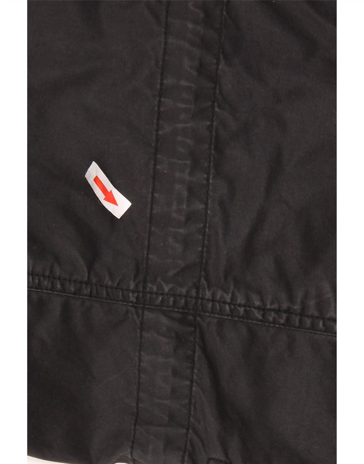 DIESEL Mens Military Jacket UK 44 2XL Black Cotton