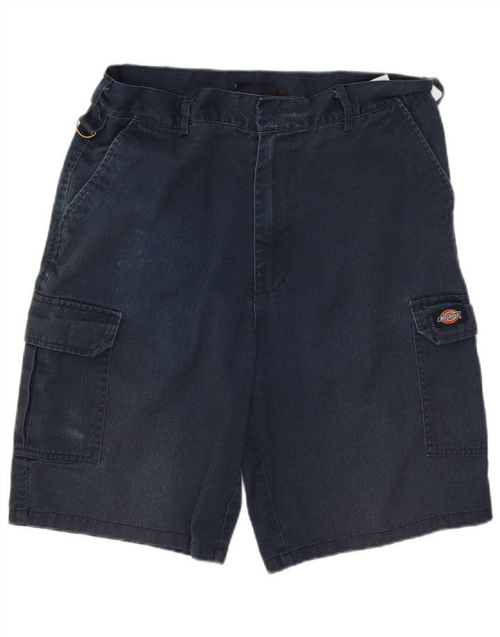 Dickies Mens Cargo Shorts W34 Large Navy Blue Polyester