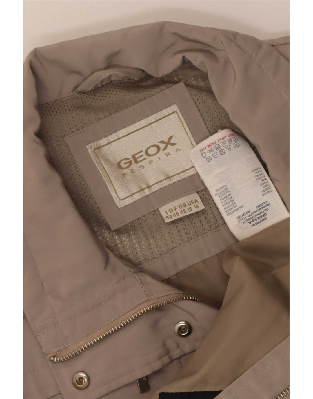 Geox Womens Respira Overcoat IT 48 XL Beige Polyester