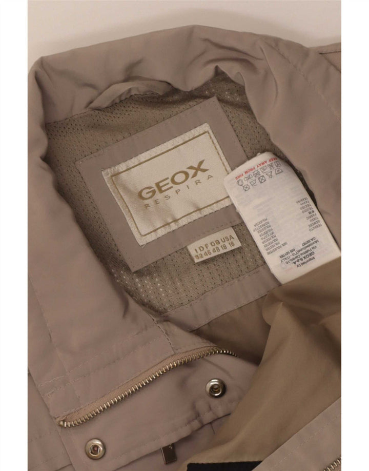 Geox Womens Respira Overcoat IT 48 XL Beige Polyester
