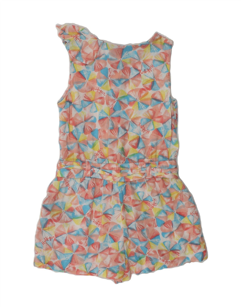 TOMMY HILFIGER Girls Ruffle Playsuit 2-3 Years Multicoloured Floral Rayon | Vintage Tommy Hilfiger | Thrift | Second-Hand Tommy Hilfiger | Used Clothing | Messina Hembry 