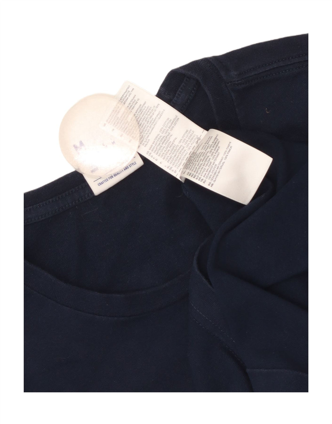 Reebok Mens Graphic T-Shirt Top Medium Navy Blue Cotton