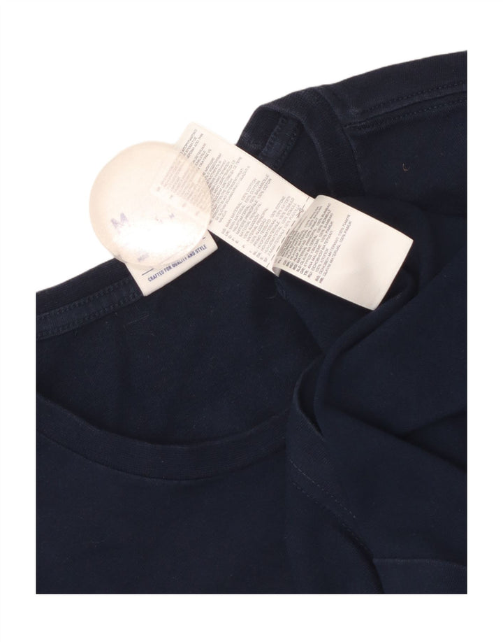 Reebok Mens Graphic T-Shirt Top Medium Navy Blue Cotton