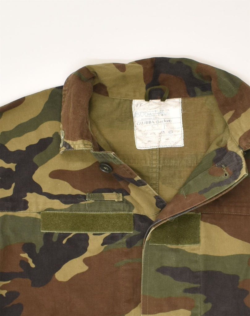 VINTAGE Mens Military Jacket UK 38 Medium Khaki Camouflage Cotton | Vintage Vintage | Thrift | Second-Hand Vintage | Used Clothing | Messina Hembry 