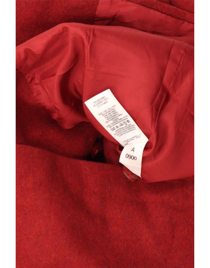 Marks & Spencer Womens Short Oversized Overcoat UK 10 Small Red Flecked