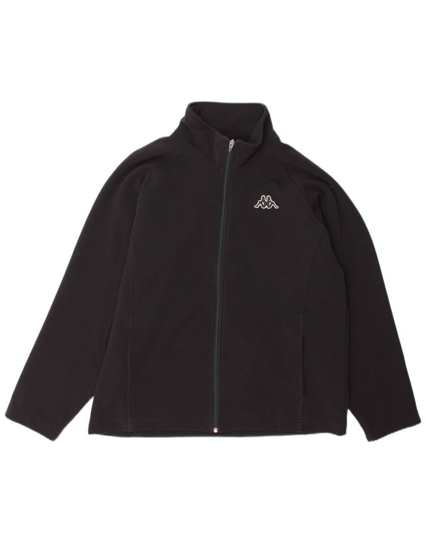 Kappa Womens Tracksuit Top Jacket UK 18 XL Black Polyester