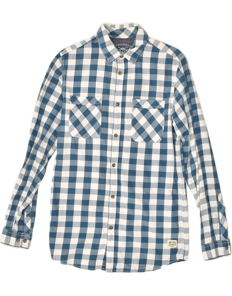BETTY JACKSON Mens Shirt Small Blue Check Cotton | Vintage Betty Jackson | Thrift | Second-Hand Betty Jackson | Used Clothing | Messina Hembry 