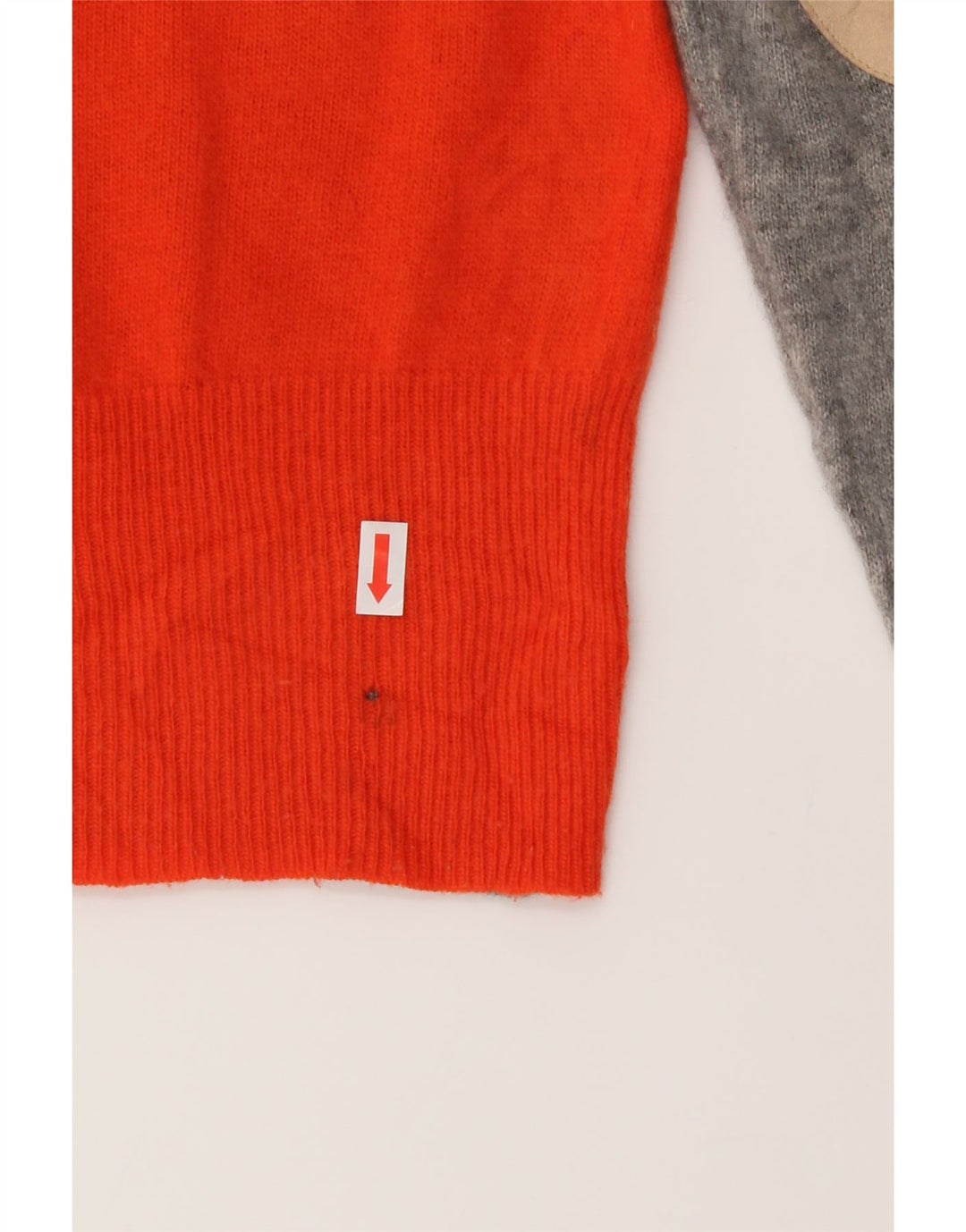J. CREW Womens Crew Neck Jumper Sweater UK 14 Medium Grey Colourblock Vintage J. Crew and Second-Hand J. Crew from Messina Hembry 