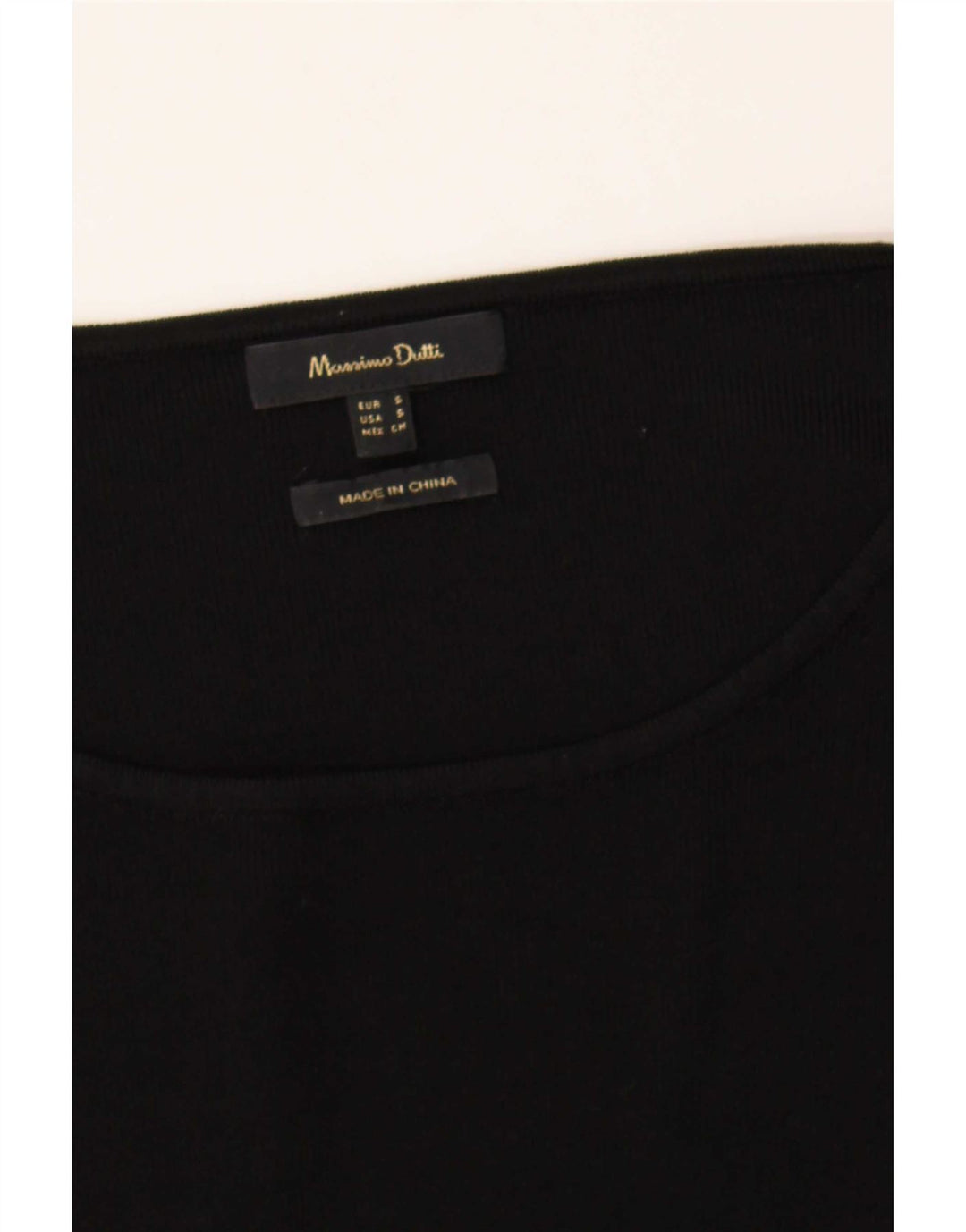 Massimo Dutti Womens Boat Neck Jumper Sweater UK 10 Small Black