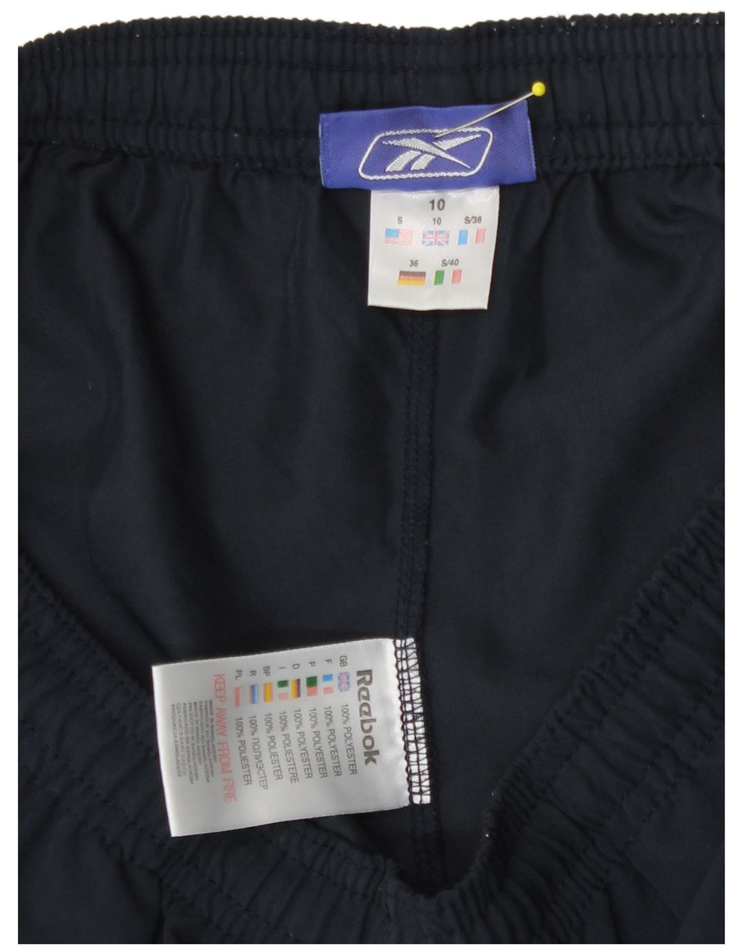 Reebok Womens Tracksuit Trousers UK 10 Small Navy Blue Polyester