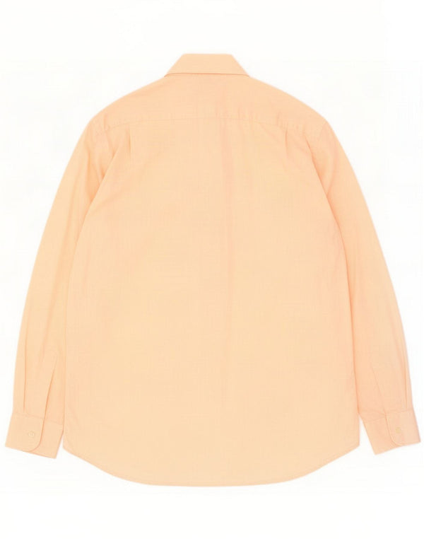 Valentino Mens Shirt Size 40 15 3/4 Large Orange Cotton