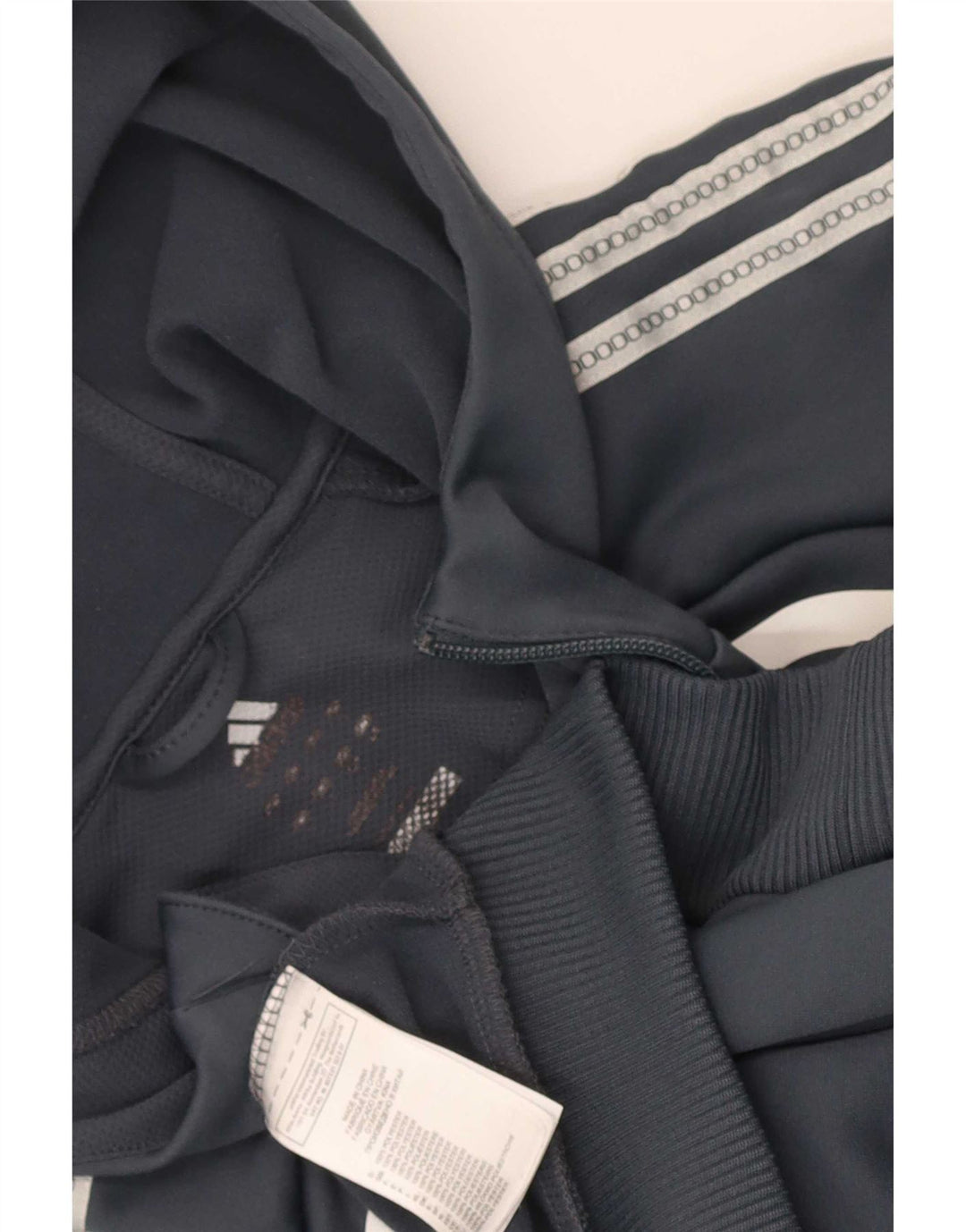 Adidas Mens Climalite Zip Hoodie Sweater Large Grey Colourblock Polyester