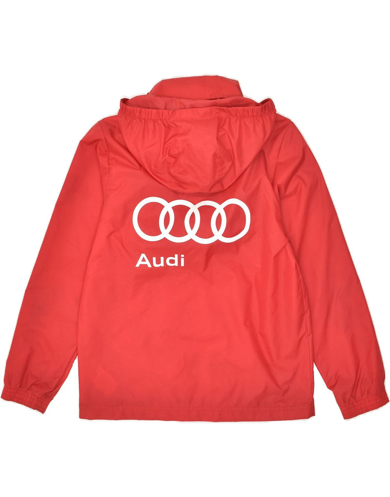 ADIDAS Boys Graphic Hooded Rain Jacket 11-12 Years Red Nylon | Vintage Adidas | Thrift | Second-Hand Adidas | Used Clothing | Messina Hembry 