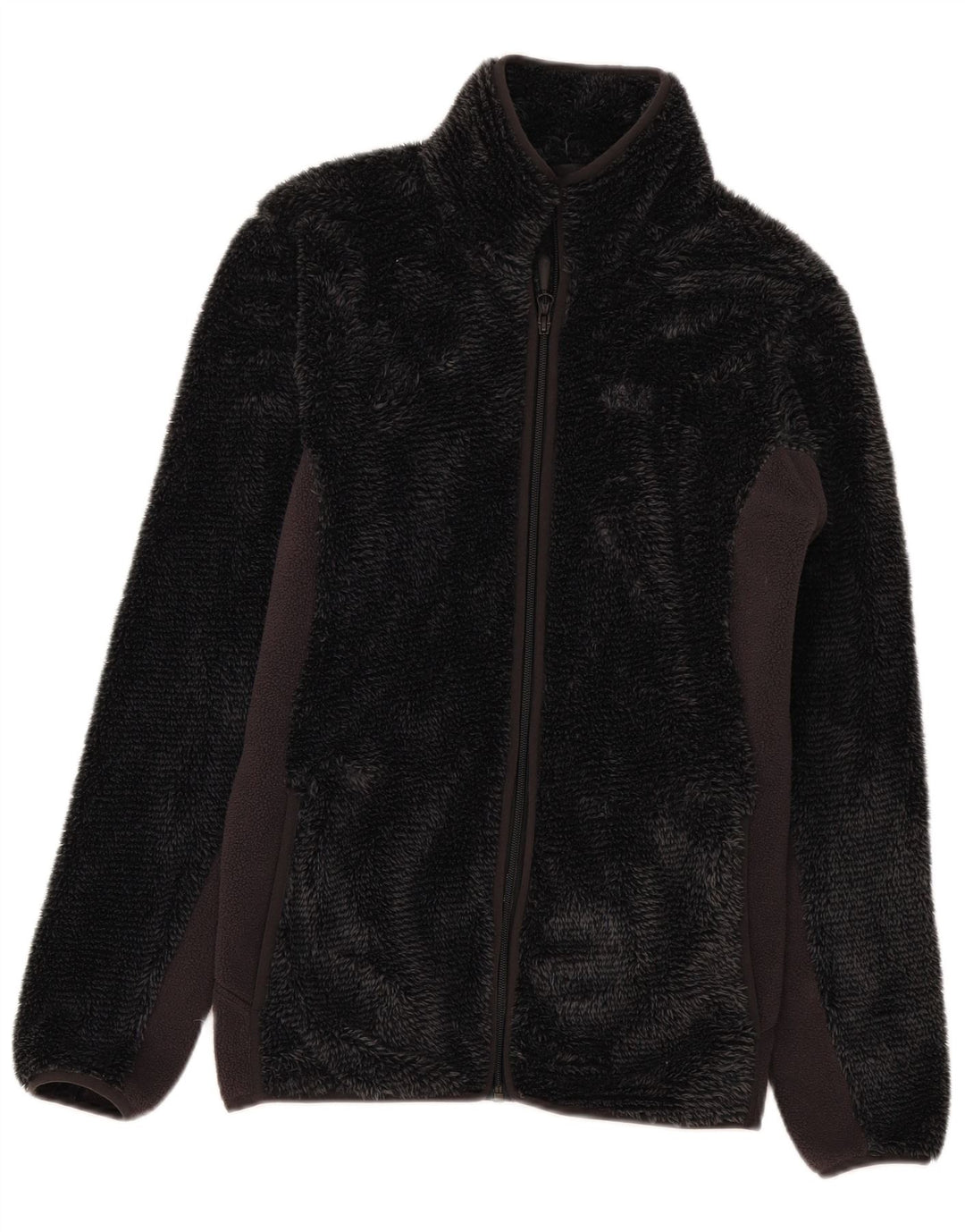 Jack Wolfskin Womens Fleece Jacket UK 14 Medium Grey Colourblock Polyester