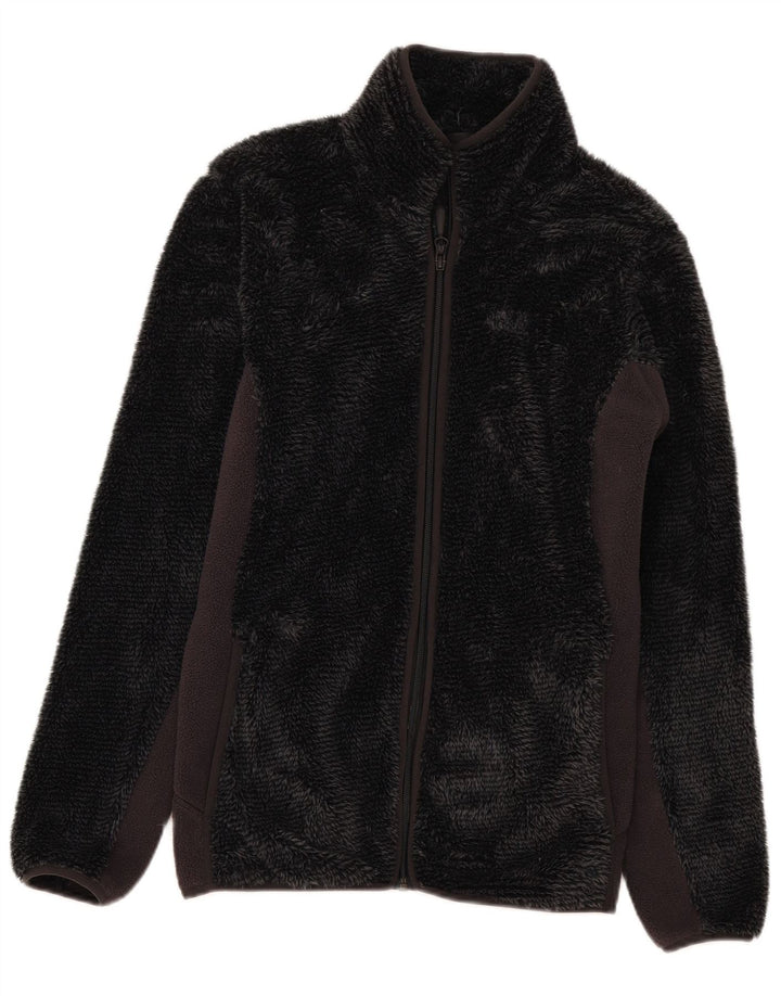 Jack Wolfskin Womens Fleece Jacket UK 14 Medium Grey Colourblock Polyester
