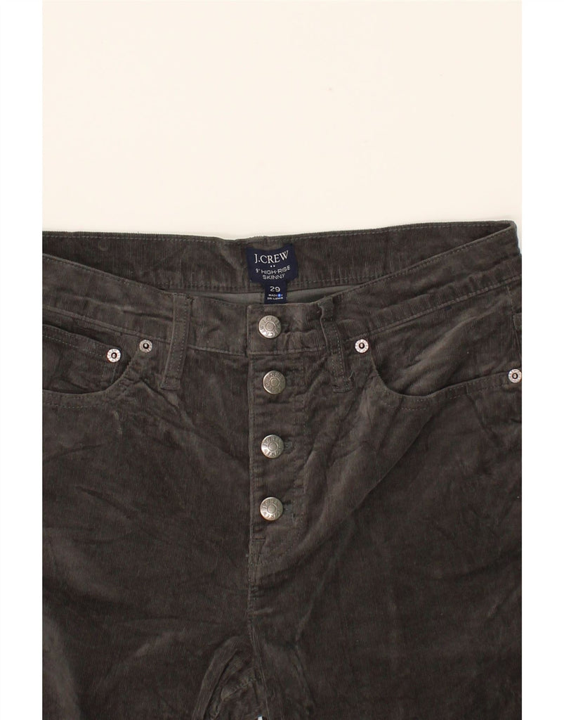 J. CREW Womens High Waist Skinny Corduroy Trousers W29 L27 Grey Cotton Vintage J. Crew and Second-Hand J. Crew from Messina Hembry 