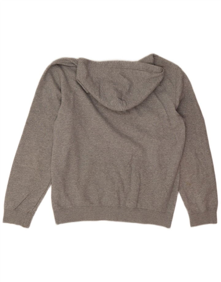 Champion Mens Graphic Hoodie Jumper Medium Grey Flecked Cotton
