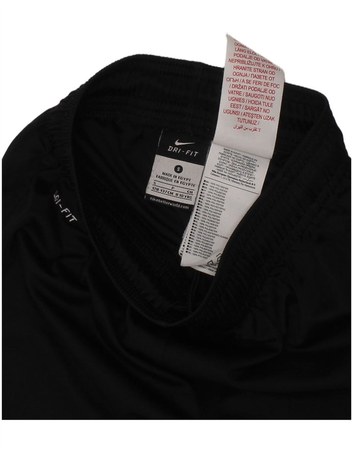 NIKE Boys Dri Fit Sport Shorts 8-9 Years Small Black Polyester