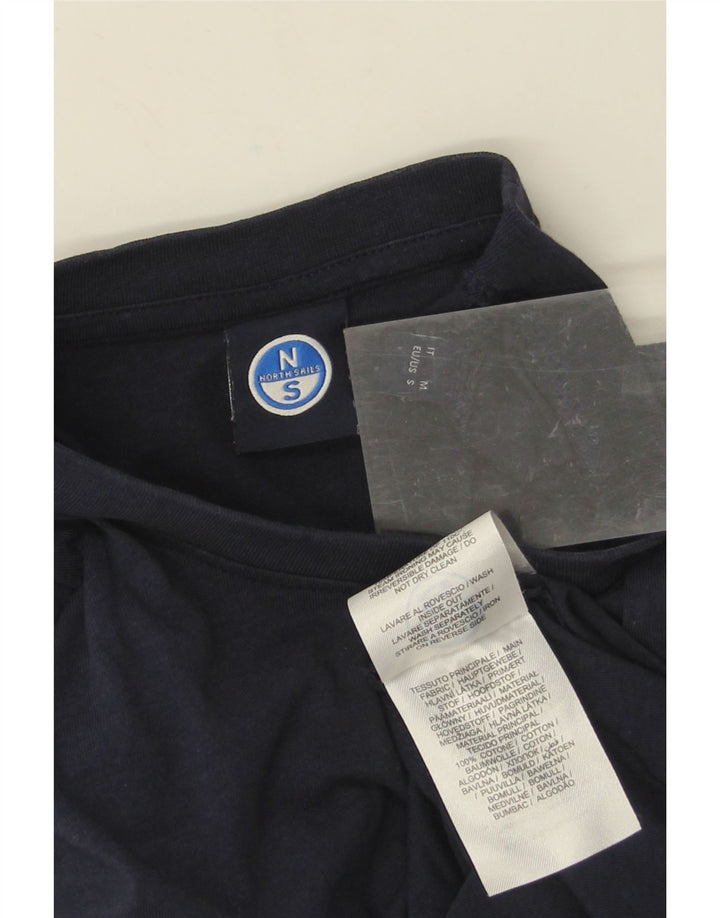 North Sails Mens T-Shirt Top Small Navy Blue Cotton