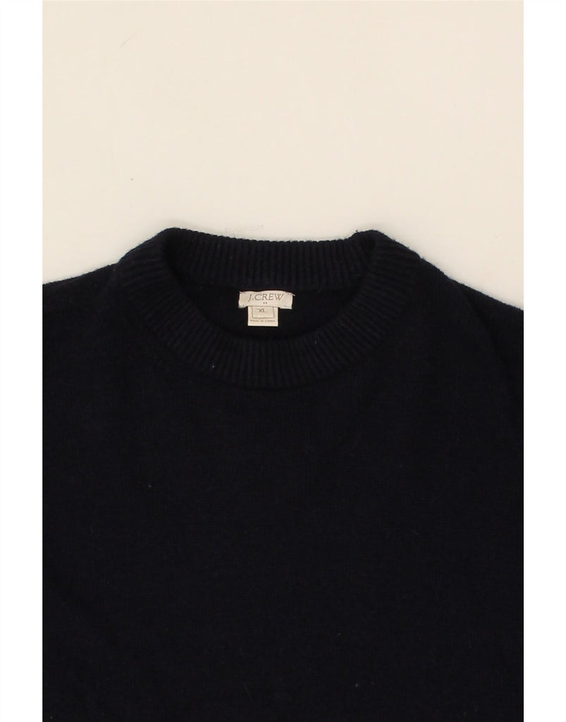 J. CREW Womens Crew Neck Jumper Sweater UK 18 XL Navy Blue Viscose Vintage J. Crew and Second-Hand J. Crew from Messina Hembry 