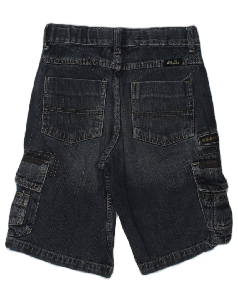 WRANGLER Boys Cargo Denim Shorts 7-8 Years W24 Black Cotton | Vintage Wrangler | Thrift | Second-Hand Wrangler | Used Clothing | Messina Hembry 