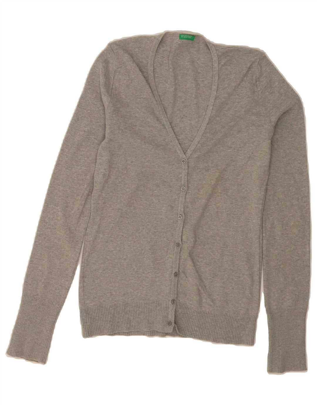 BENETTON Womens Cardigan Sweater UK 8 Small Grey Vintage Benetton and Second-Hand Benetton from Messina Hembry 