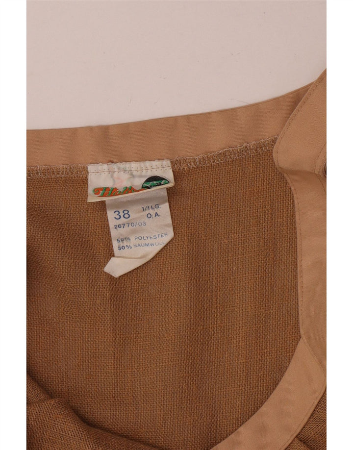 Vintage Womens Slip Dress EU 38 Medium Beige Polyester