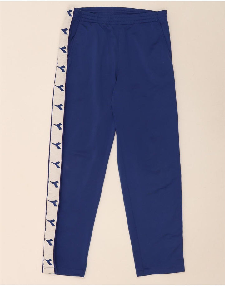 Diadora Mens Graphic Tracksuit Trousers Medium Blue Colourblock Polyester