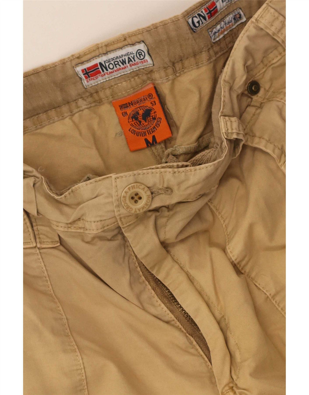 Norway Mens Cargo Shorts Medium W34 Beige