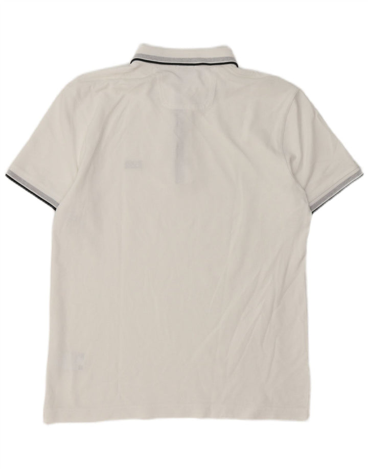 Hugo Boss Mens Regular Fit Polo Shirt Large White Cotton
