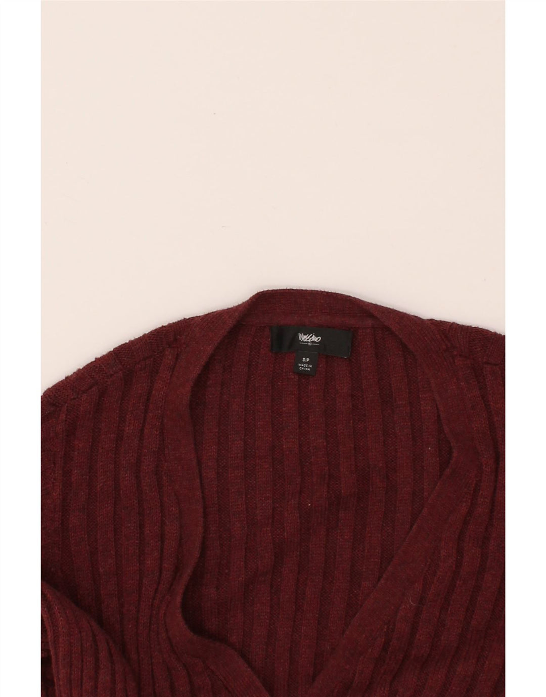 MOSSIMO Womens Longline Cardigan Sweater UK 10 Small Maroon Vintage Mossimo and Second-Hand Mossimo from Messina Hembry 