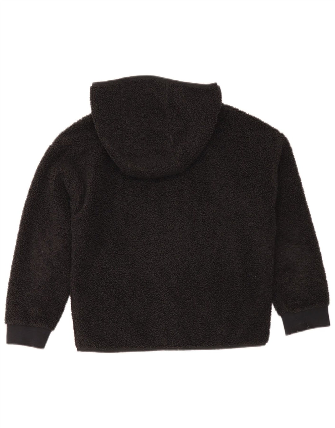 Nike Boys Hooded Fleece Jacket 10-11 Years Medium Black Polyester
