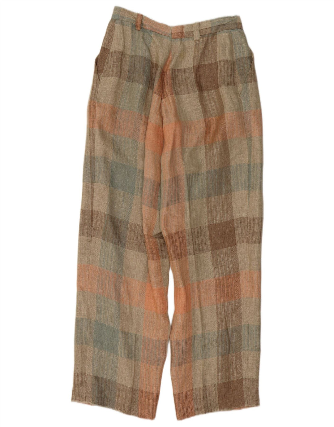 Vintage Womens Pegged Chino Trousers W26 L26 Multicoloured Gingham