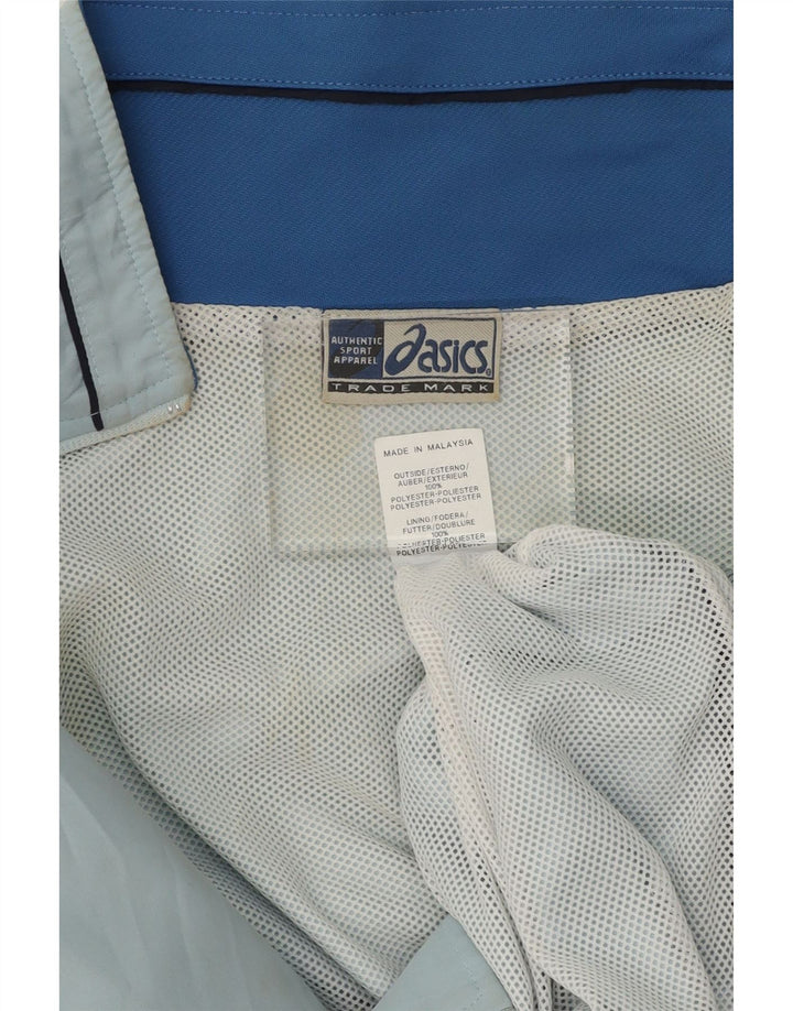 ASICS Womens Tracksuit Top Jacket UK 14 Medium Blue Colourblock Polyester Vintage Asics and Second-Hand Asics from Messina Hembry 