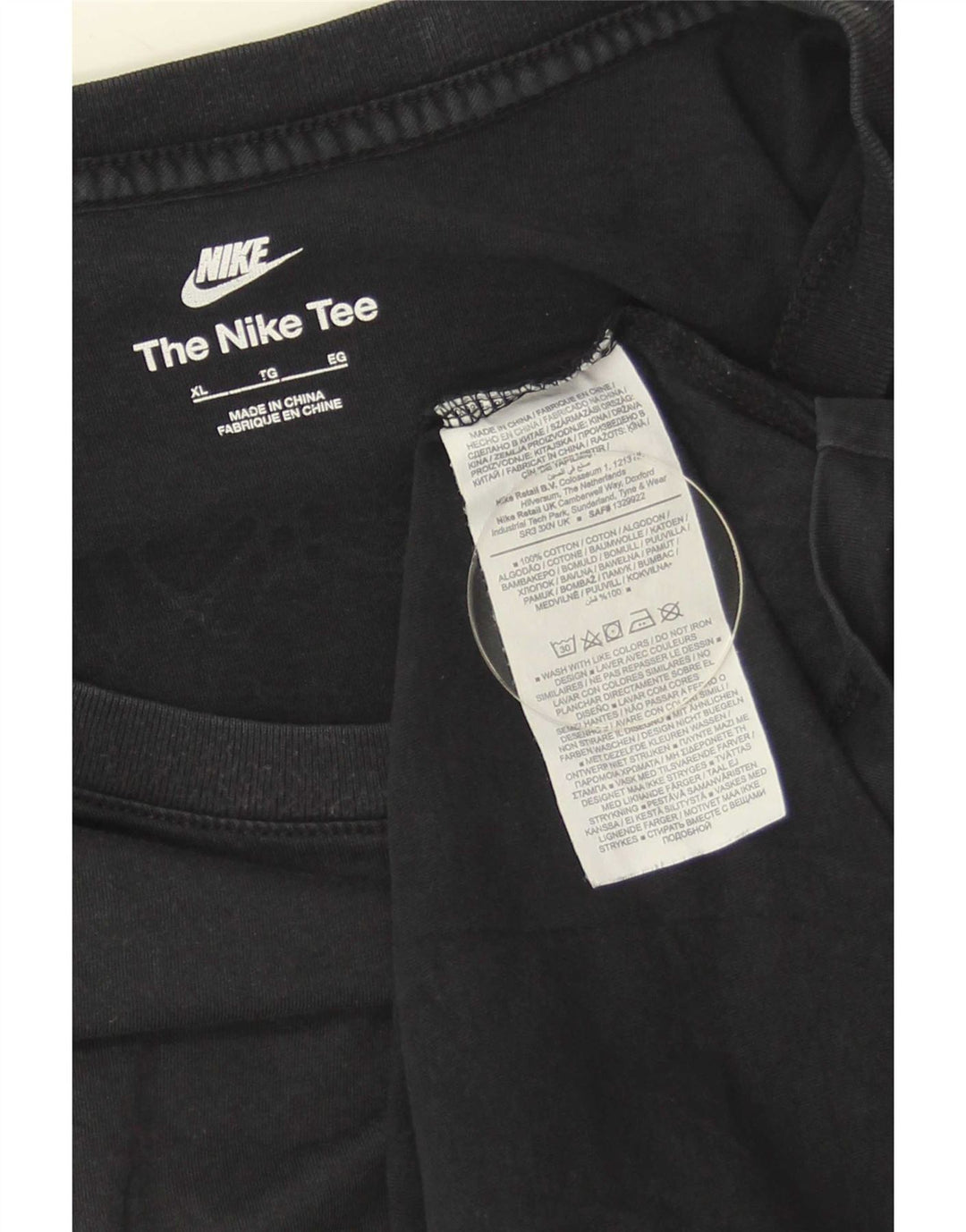 Nike Mens Graphic T-Shirt Top XL Black Cotton