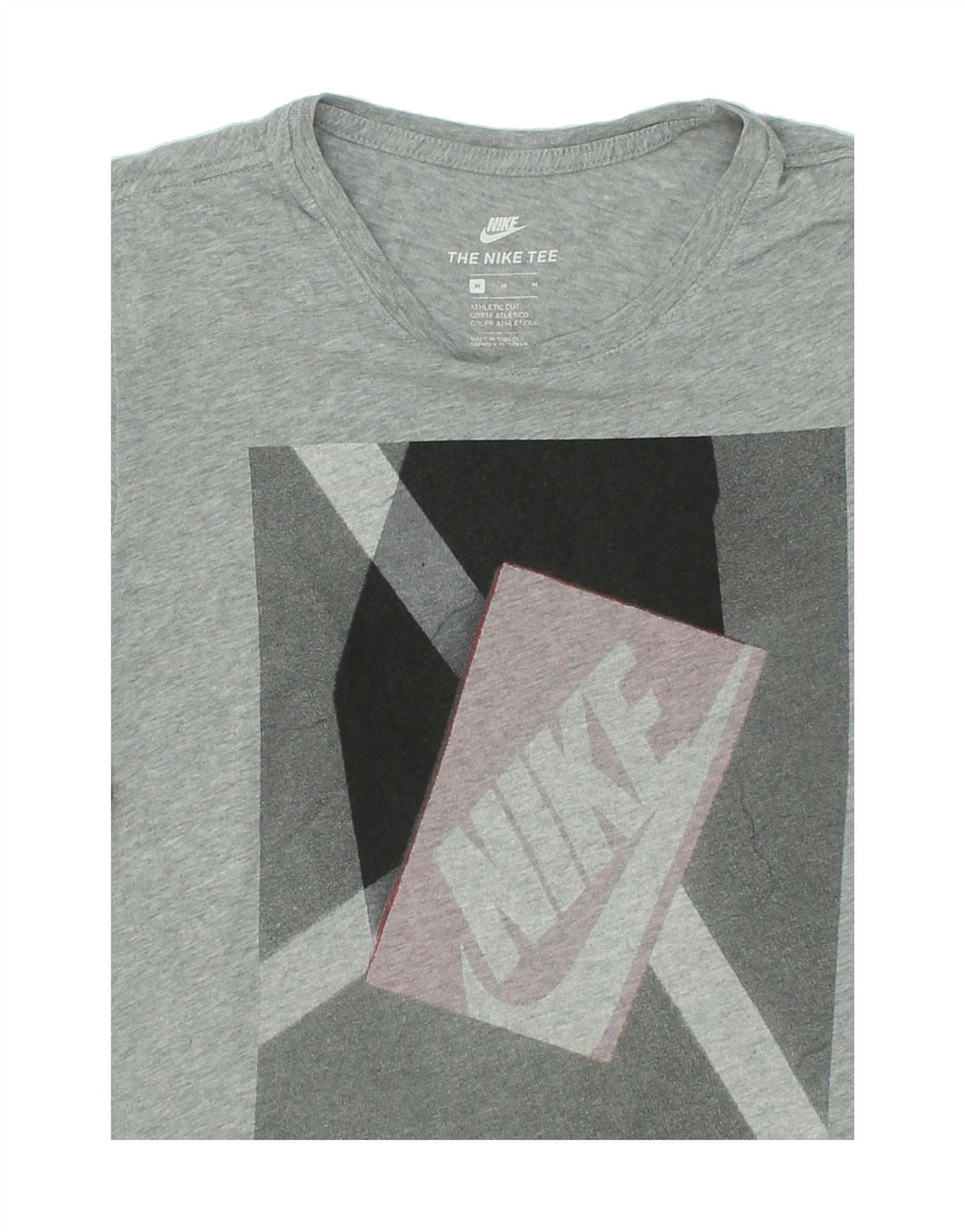NIKE Mens Athletic Cut Graphic T-Shirt Top Medium Grey Cotton Vintage Nike and Second-Hand Nike from Messina Hembry 