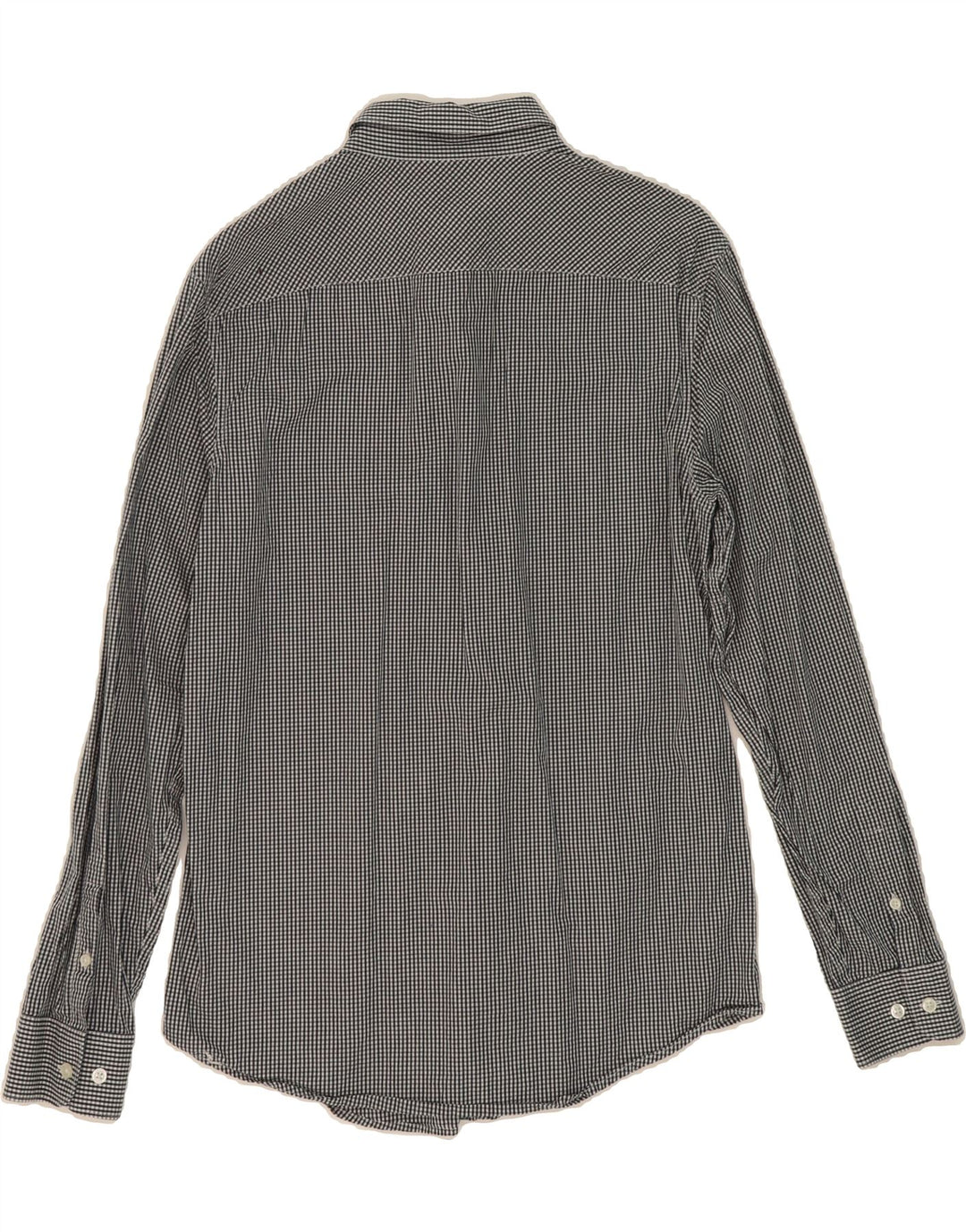 PENGUIN Mens Shirt Medium Grey Gingham Cotton Vintage Penguin and Second-Hand Penguin from Messina Hembry 