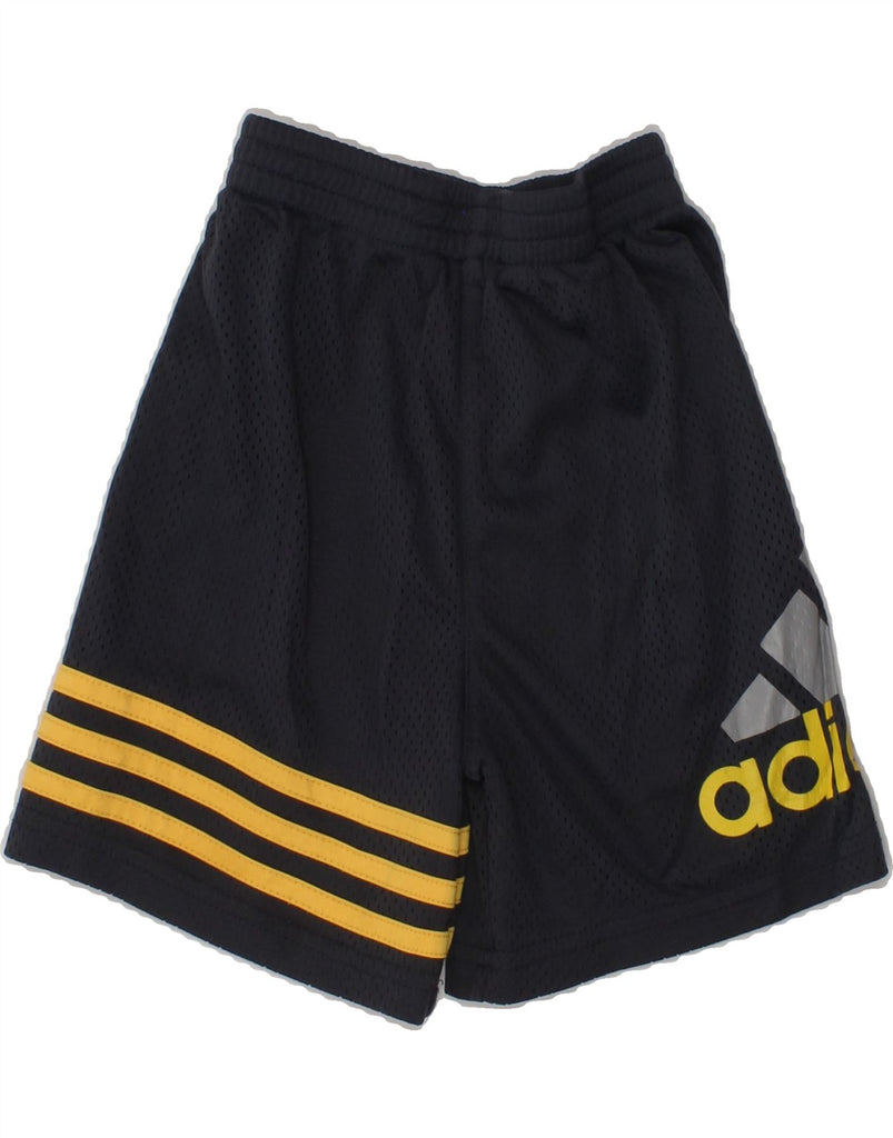 ADIDAS Boys Graphic Sport Shorts 2-3 Years Grey Polyester | Vintage Adidas | Thrift | Second-Hand Adidas | Used Clothing | Messina Hembry 