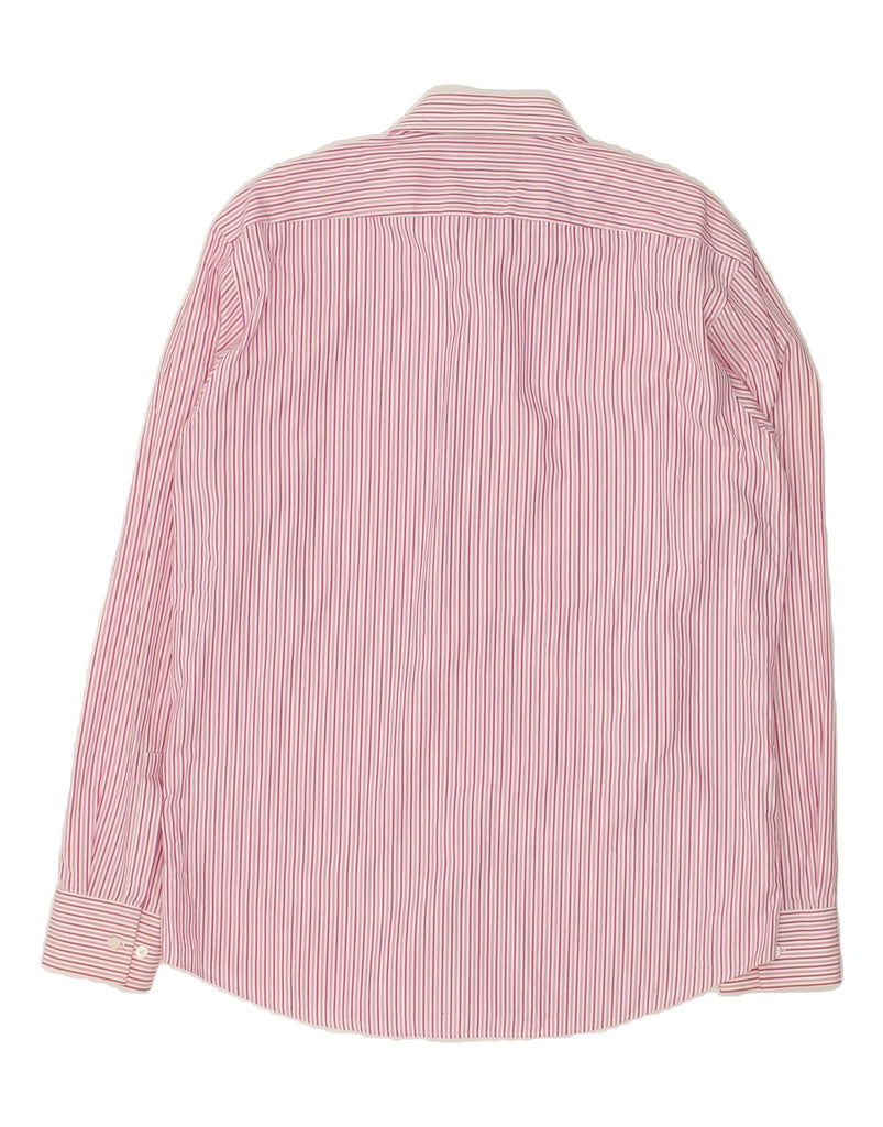 HUGO BOSS Mens Regular Fit Shirt Size 16 1/2 42 Large Pink Pinstripe | Vintage Hugo Boss | Thrift | Second-Hand Hugo Boss | Used Clothing | Messina Hembry 