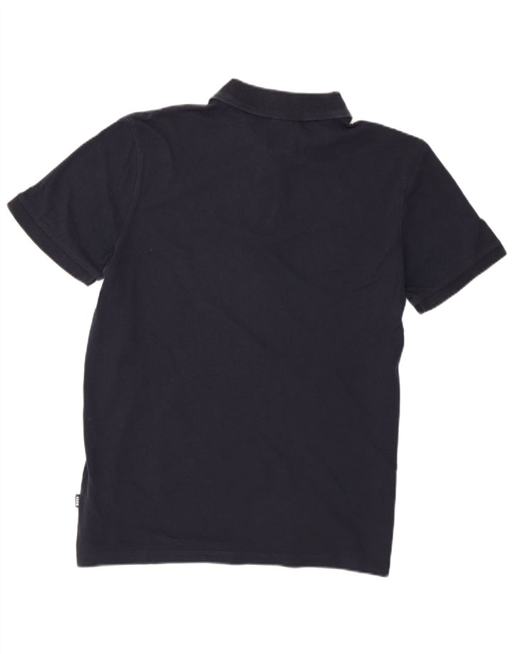 Hugo Boss Mens Polo Shirt Medium Navy Blue Cotton