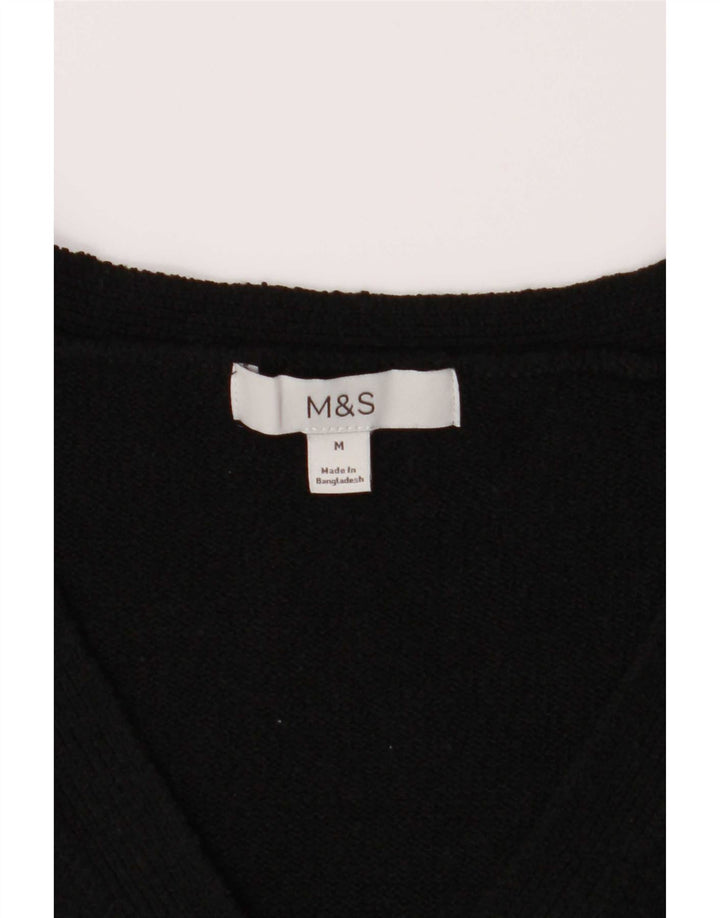 Marks & Spencer Womens Oversized Cardigan Sweater UK 14 Medium Black