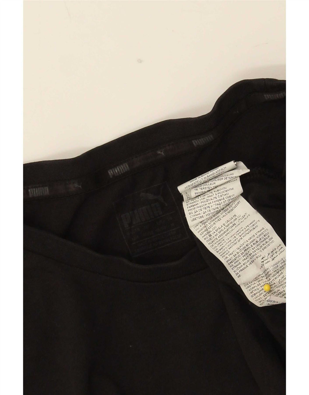 Puma Mens Graphic T-Shirt Top Medium Black Cotton